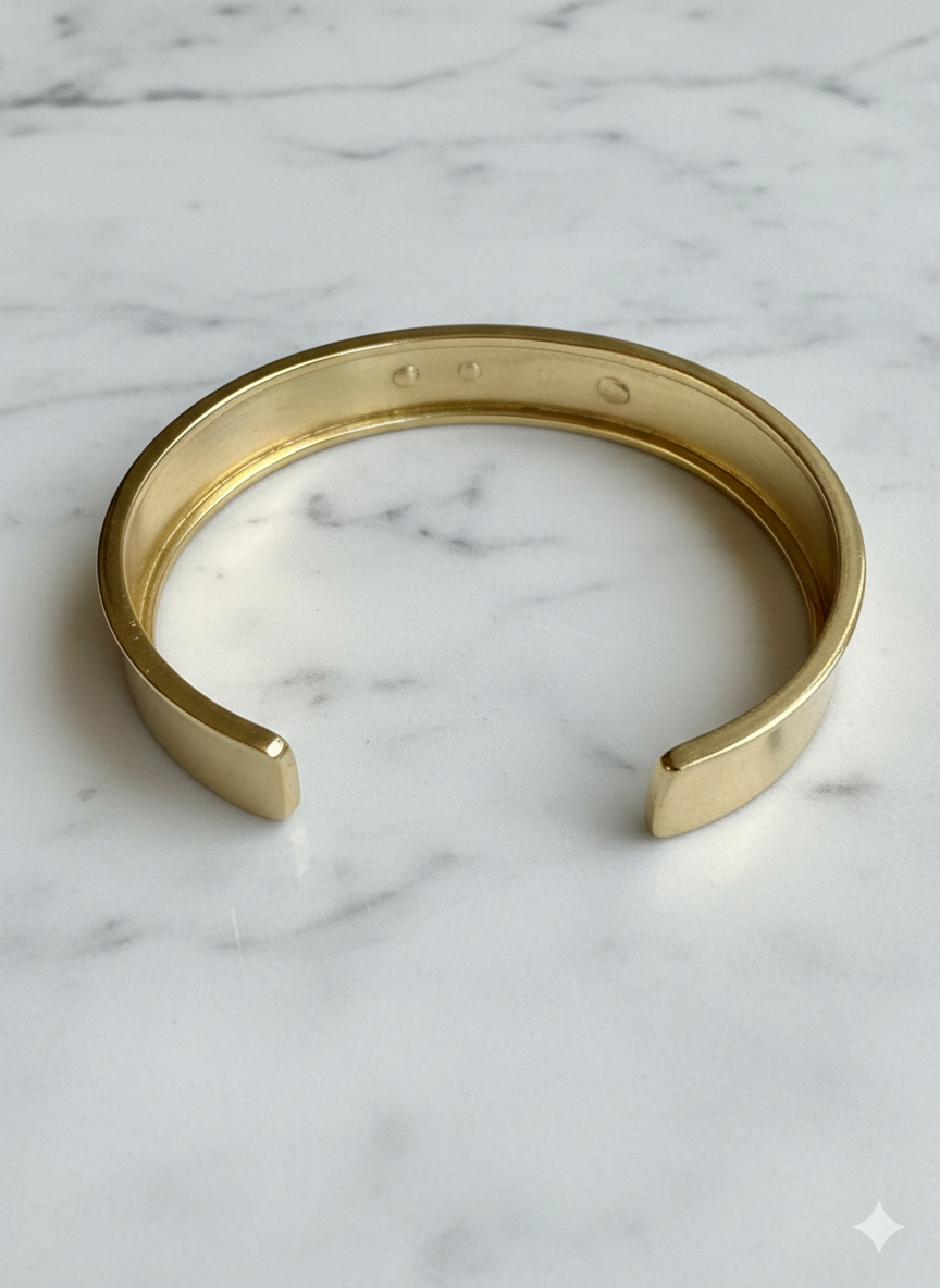 Handmade 18k Yellow Gold Diamond Name Cuff/Bracelet