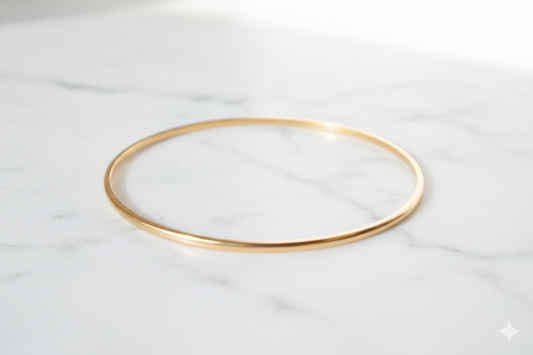 Handmade18k Yellow Gold Bangle
