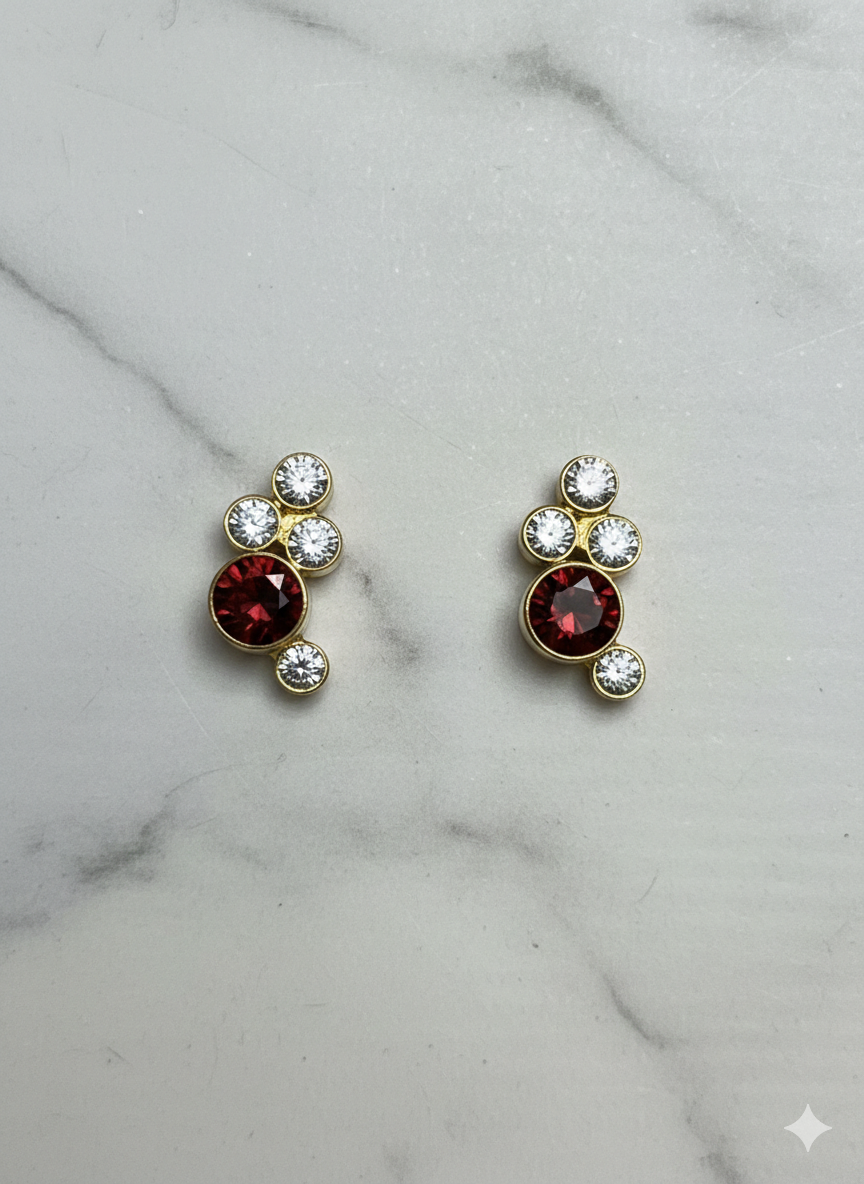 Earring Garnet
